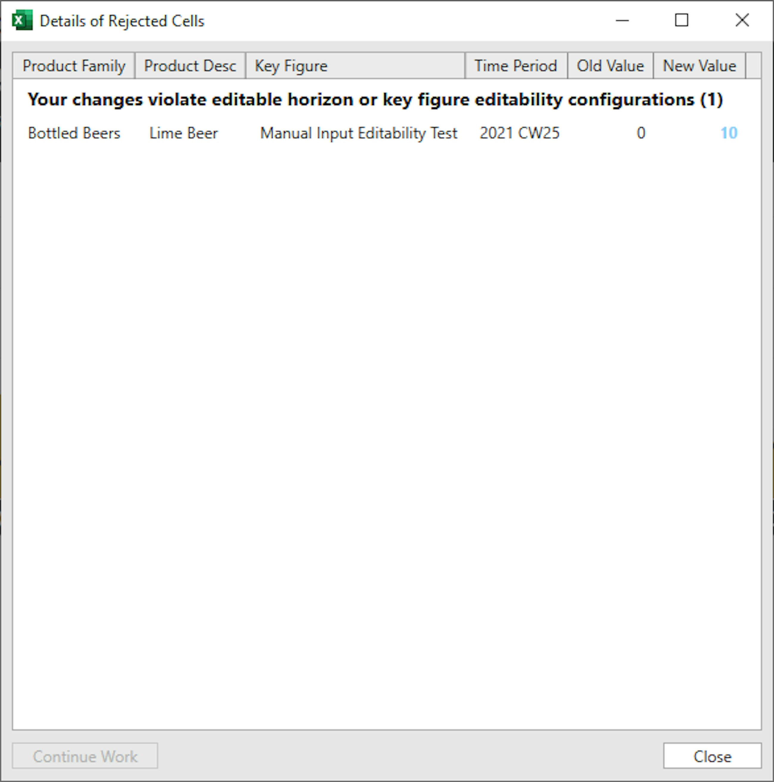 Editability warning box