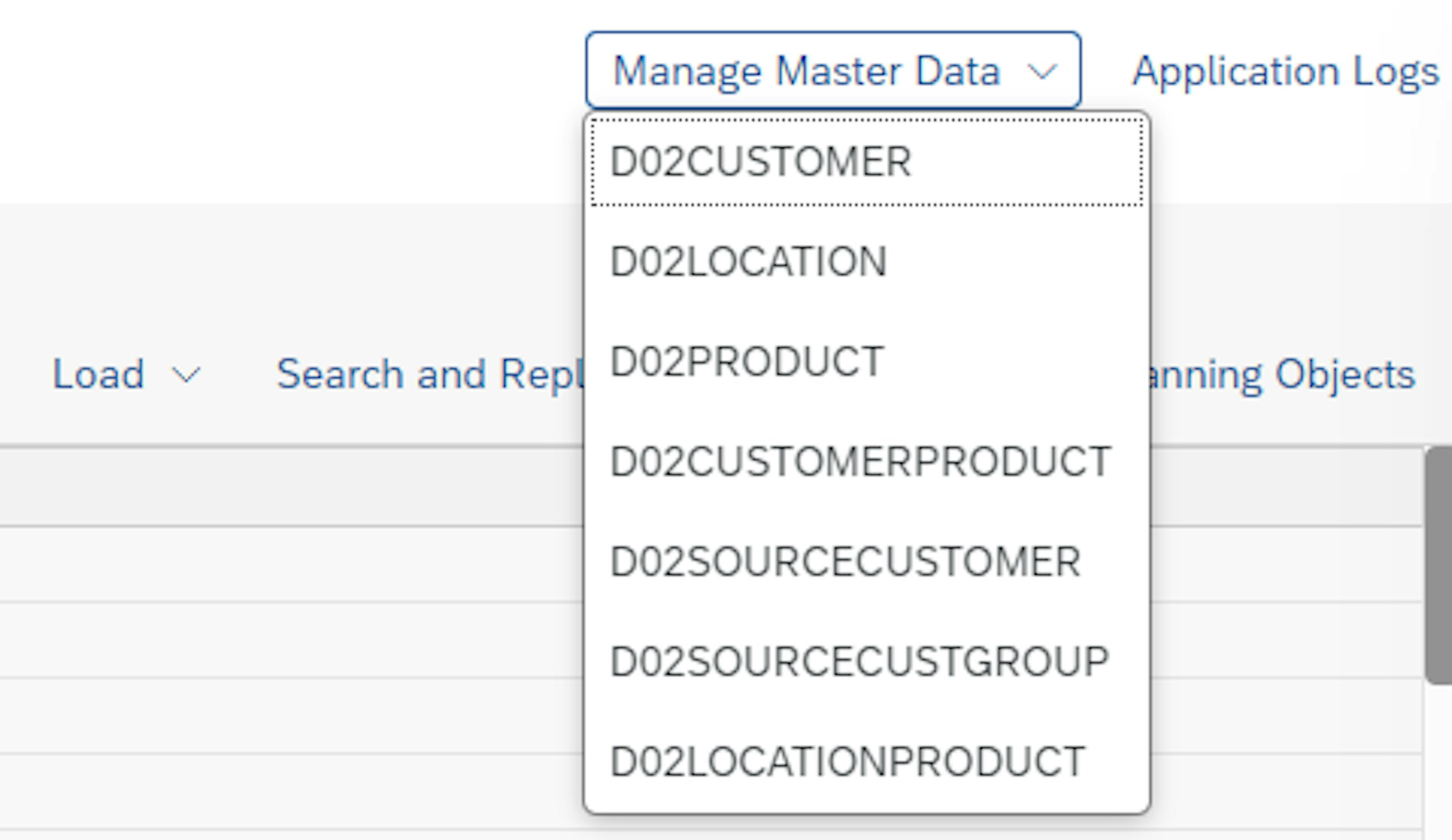 Manage master data