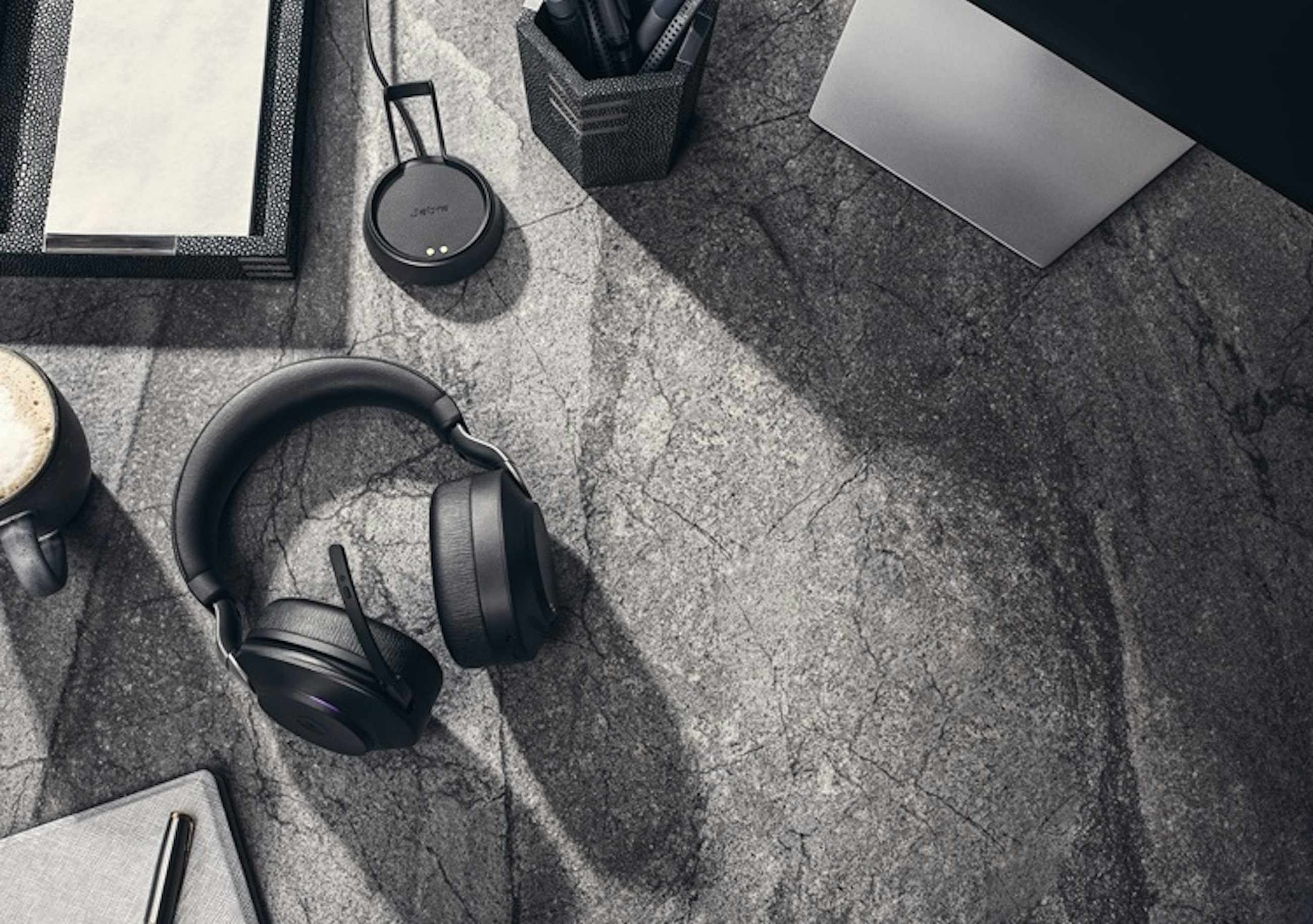 Jabra Evolve2 85 Teams Black Office Overhead