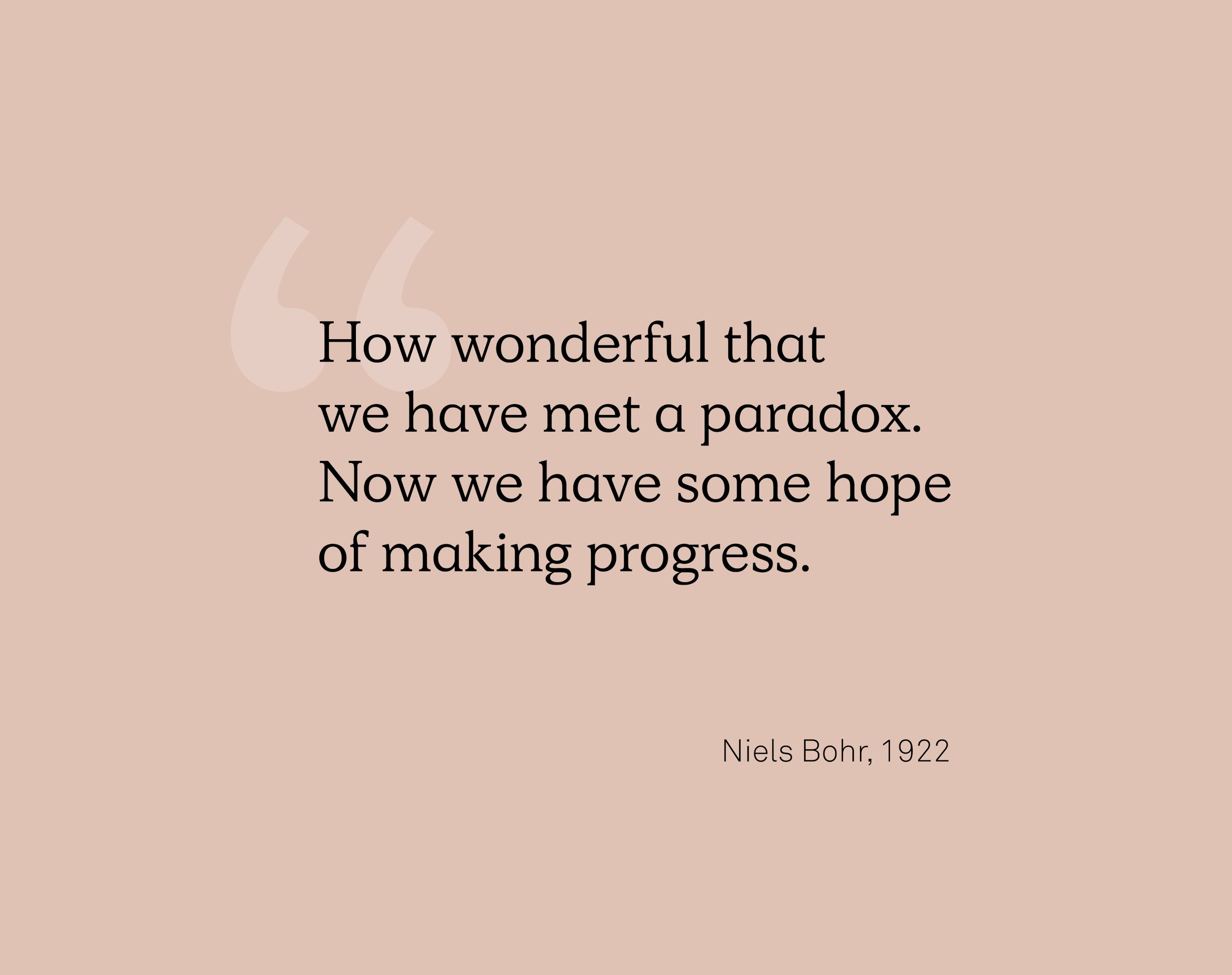 Bohr quote